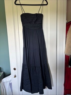 La Ligne Black Strapless Maxi Dress